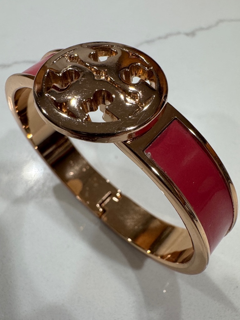 Tory Burch Gold & Pink Bangle - Picture 5 of 8